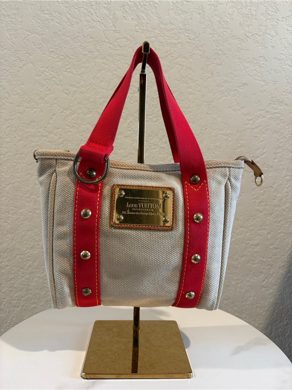 Louis Vuitton Canvas Mini Antigua Cabas Tote Bag